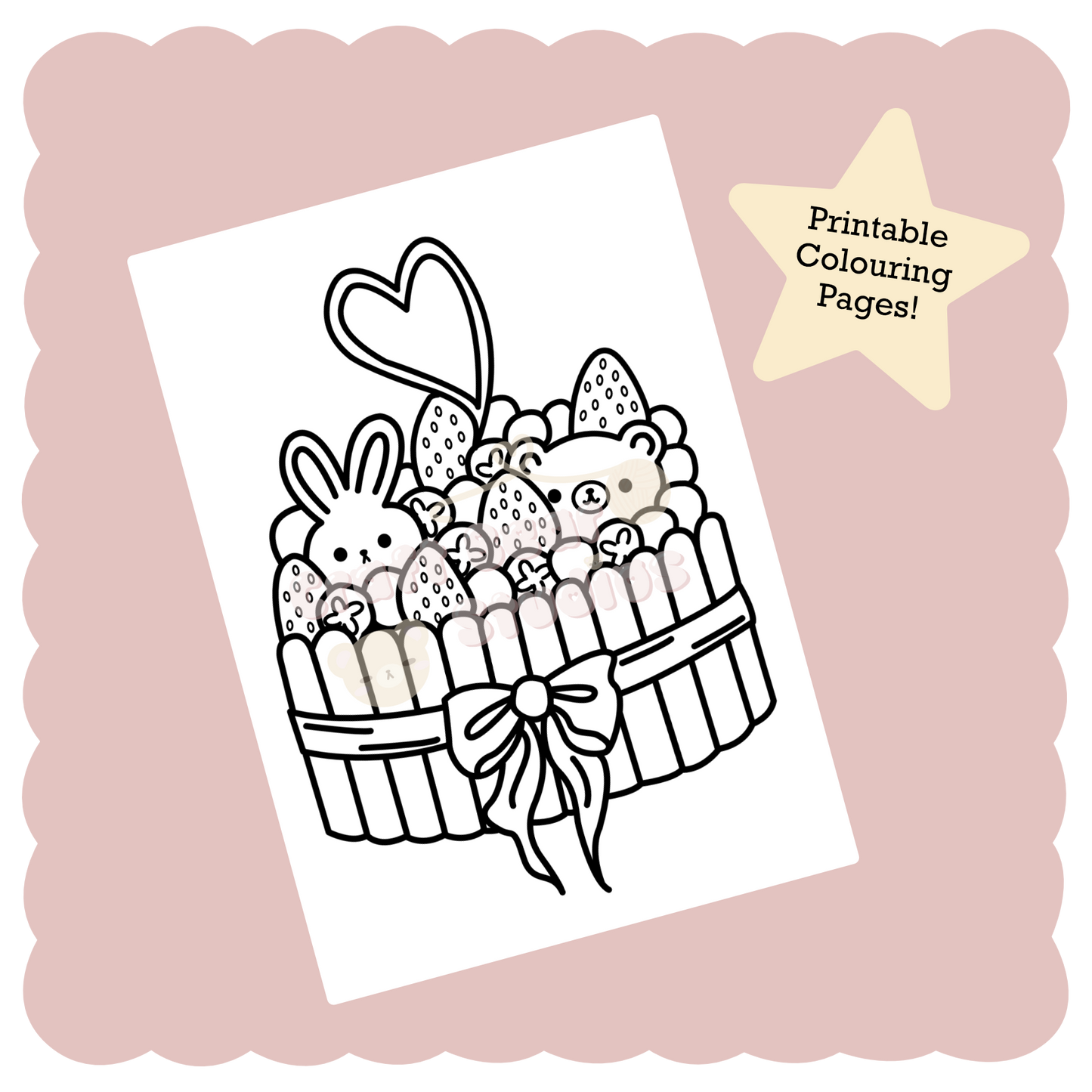 DIGITAL DOWNLOAD: Summer Charlotte Colouring Page
